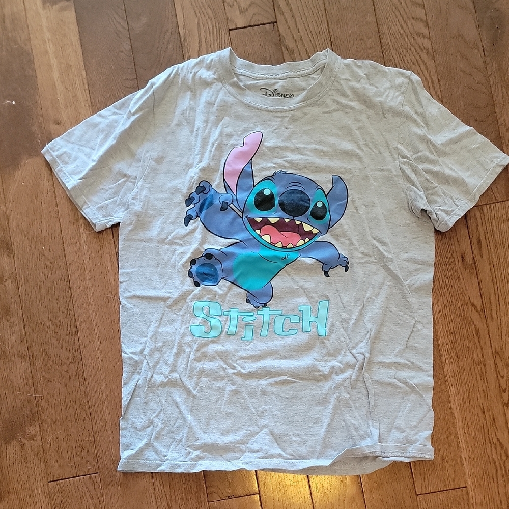 Disney womens Gray Stitch T-Shirt